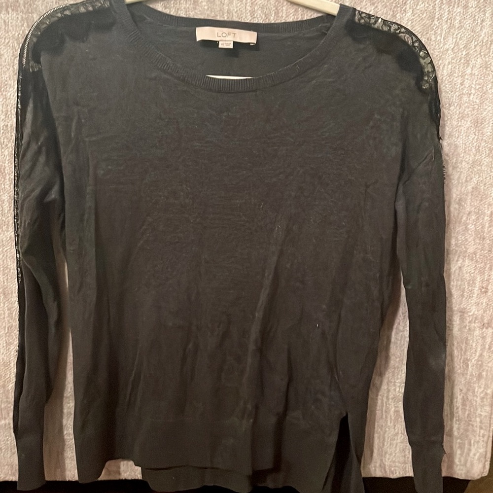 Loft lightweight charcoal sweater